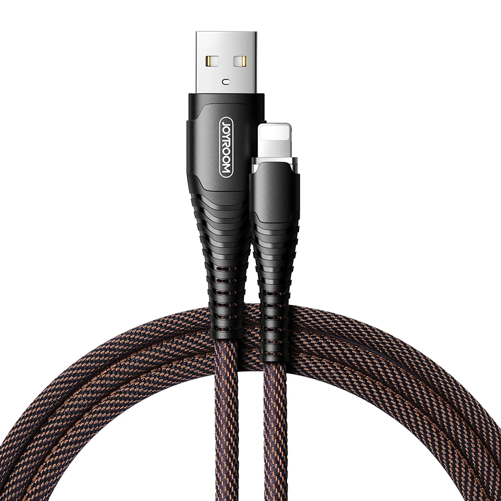 

JOYROOM S-M367 1.2M Simplicity Mobile for iPhone LED Charger Cable, Blue/black/red