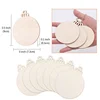 Party Saying Round Wooden Discs Unfinished Predrilled Natural Wood Slices DIY Christmas Ornaments Hanging Decorations