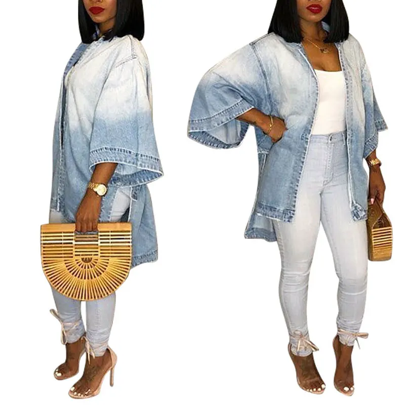 

81106-MX121 Faded design jean jackets coats womens fashion stylish clothing