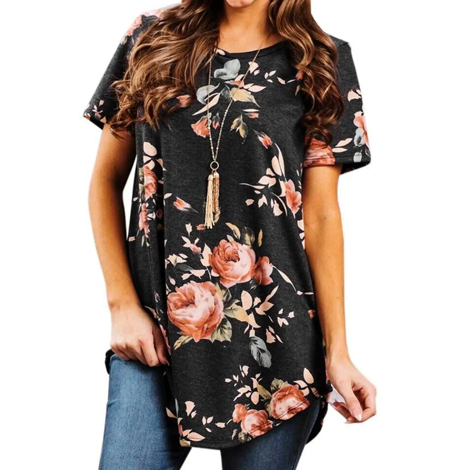 Buy Yacun Womens Vintage Short Sleeve Floral Coins Print Fit and Flare ...