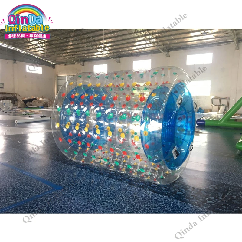 

Human size inflatable water rolling ball, inflatable water roller with air pump