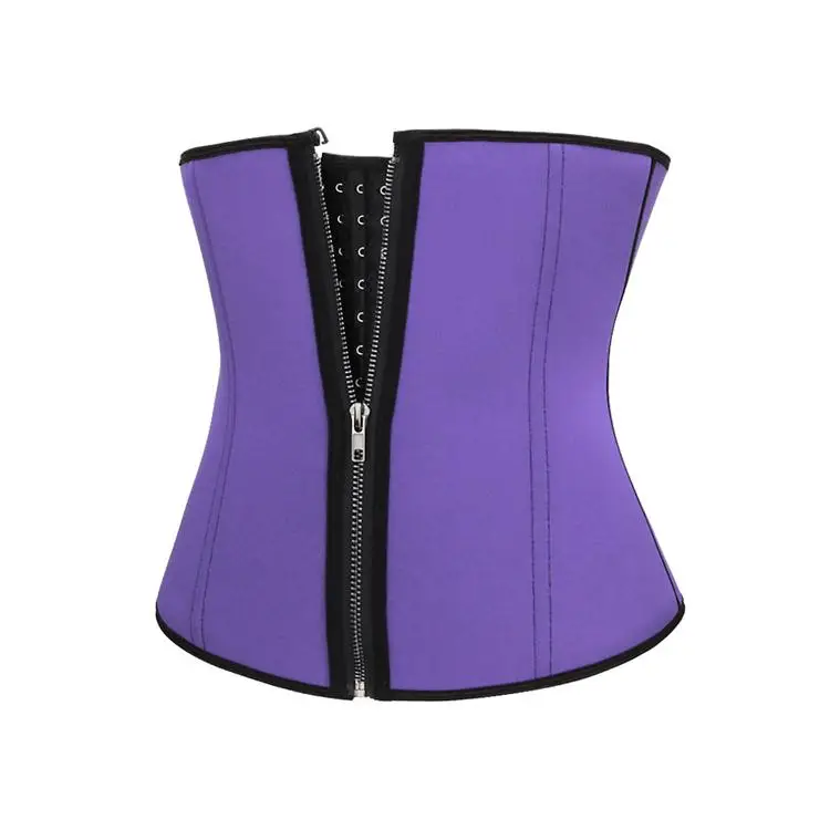 

2019 New Arrival Best Plus Size Black Front Zipper Double Layer Women Hot Vest Waist Trainer Body Shapers, Customized color