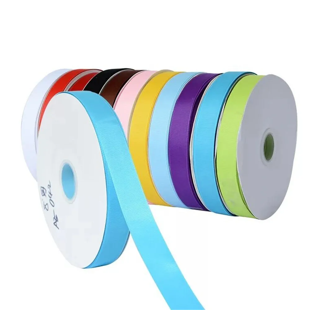 

Factory Wholesale Custom 100% Polyester Grosgrain Ribbon For Packaging