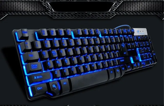 3-Color Switch Backlight USB Wired Gaming PC/Laptop Keyboard Teclado Gamer Computer accessories