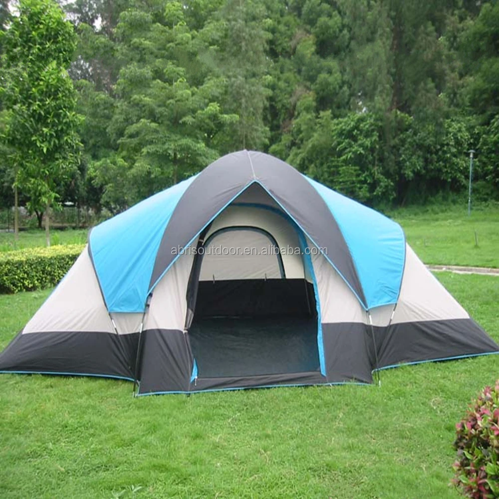 

4 people 2 room family outdoor camping tents /leisure tents/carp tent, Blue