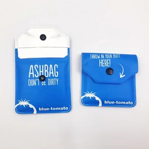 Image of Mini Travel Carry Disposable Aluminium Foil Pockets Ashtray Pouch