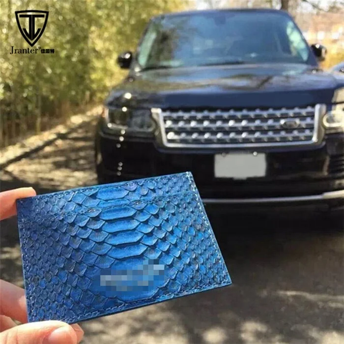 

High quality guangzhou factory genuine python leather card holder/id card holder samples, Customize color