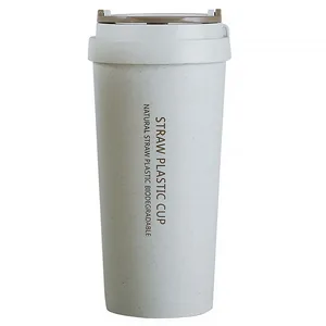 Image of Eco friendly Custom Bio wholesale wheat straw plastic bio degradable biodegradable coffee cup