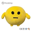 Custom Super Soft Plush Stuffed Emoji Pillows for Promotion Gifts Round pillow with hand free sample