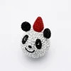 Free Sample Dropshipping Cute Chinese Panda Animal Crystal Charm, Good Luck 10 mm Charm/Pendant wholesale