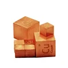 OEM manufacturer customized handcrafted gift teaching equipment label brass or copper cube with engraved service