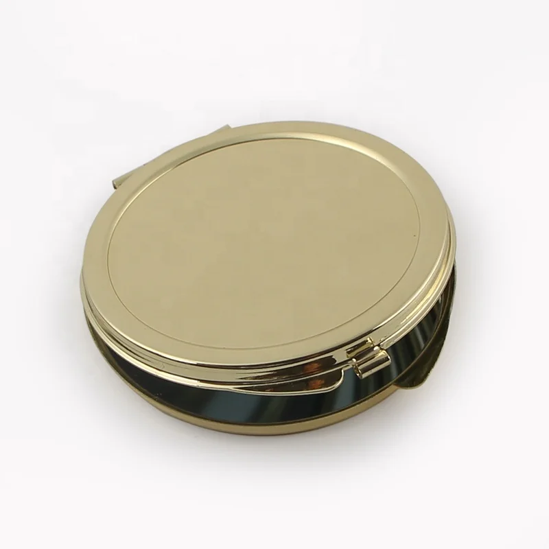 

Gold Metal Customize Compact Mirror Plain Handbag Mirror