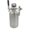 Popular gift high quality 4l Vacuum insulated stainless beer growler for drinking beer water tea coffee