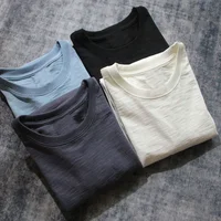 

Heavy weight 270g bamboo section cotton environmental protection fabric round neck short sleeves t shirts