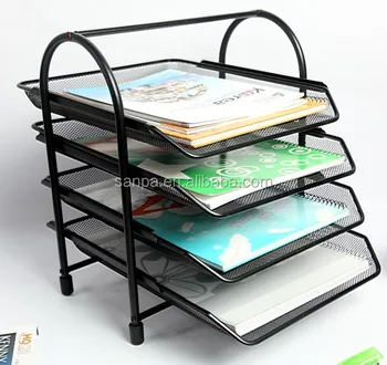 Office Metal Mesh Desk Organizer Document File Paper Tray Buy