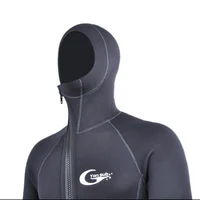 

5mm long sleeve one piece front zipper neoprene diving wetsuit with hood