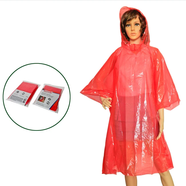 Out Wear Adult Foldable Rain Jacket Rain Poncho Clear Plastic Fold Up ...