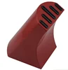 Colorful Universal 5 Slots Plastic Knife Block Red color knife block holder Stainless Steel stand