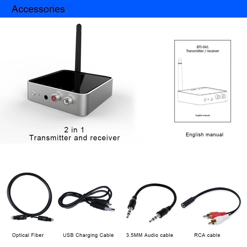 1 x transmitter receiver 2 channel