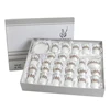 Stocked Arabic 52pcs new bone china silver tea coffee set in gift box