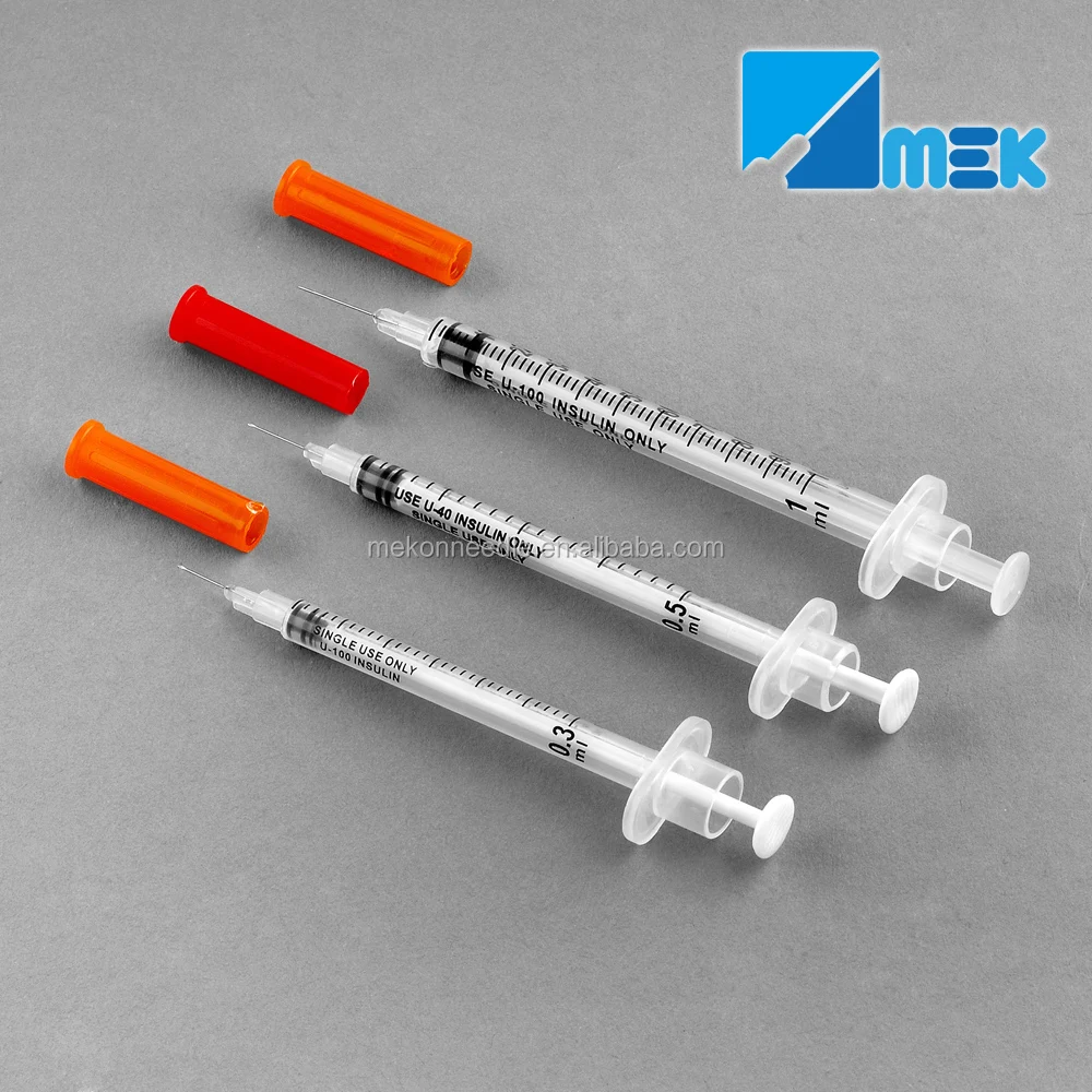 
CE / ISO certified disposable insulin syringe for injection 