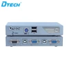 Metal USB 1.1 2.0 Semi-automatic KVM switches 2 to 1 2 vga Input 1 vga Output