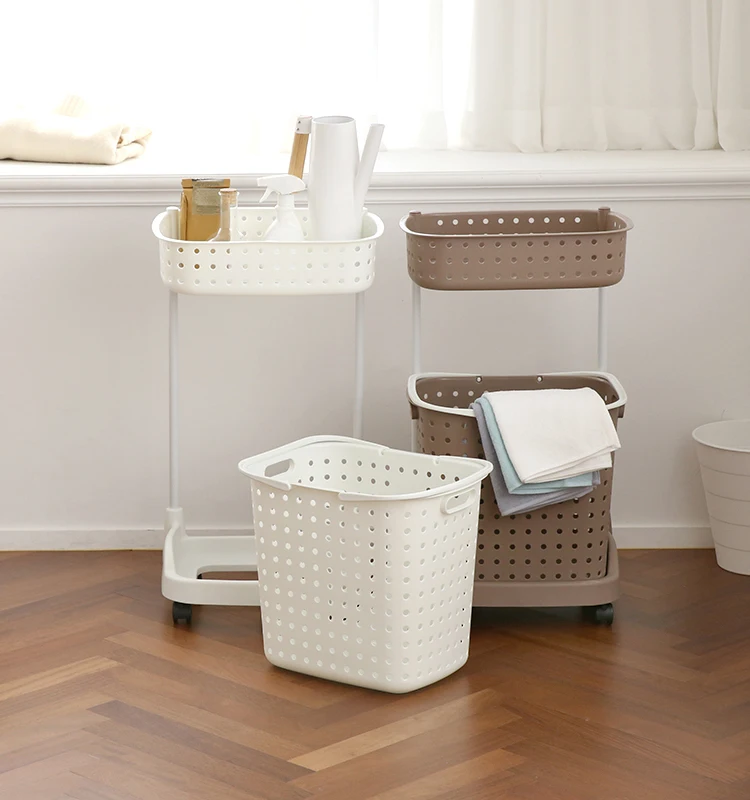 De Plástico De Lavandería Cesta Carro - Buy Cestas De Lavandería Para