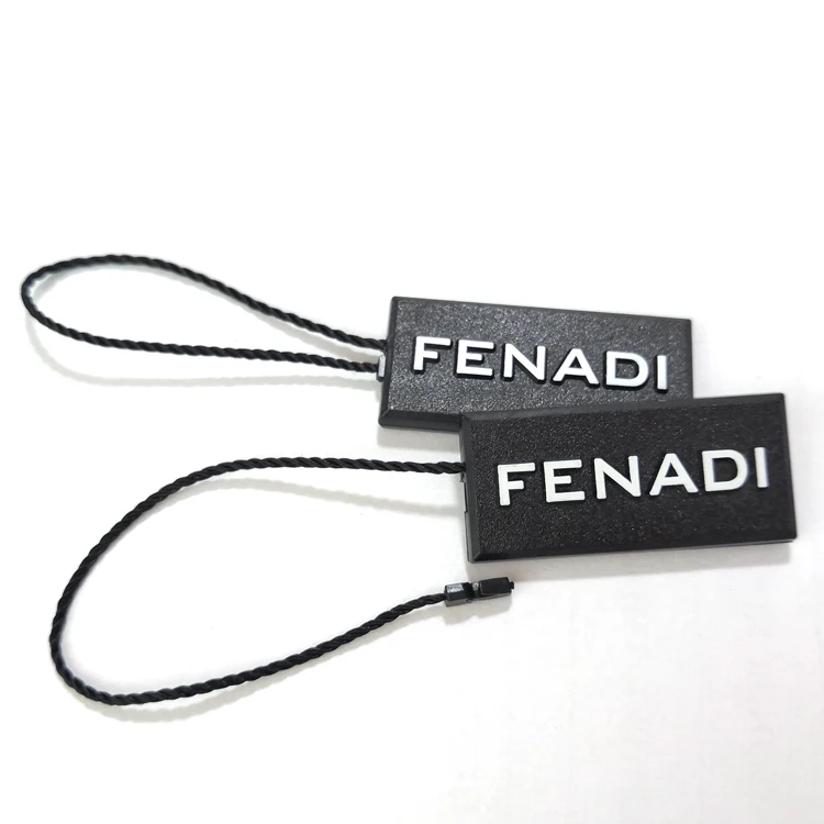 

Black plastic seal tag for jewelry, watch,wine, Black background,gold logo