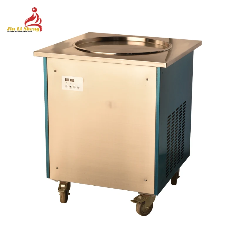 
Hot Sale Jin Li Sheng CE ROHS WF900 1 Single round pan Fry Ice Cream Machine 