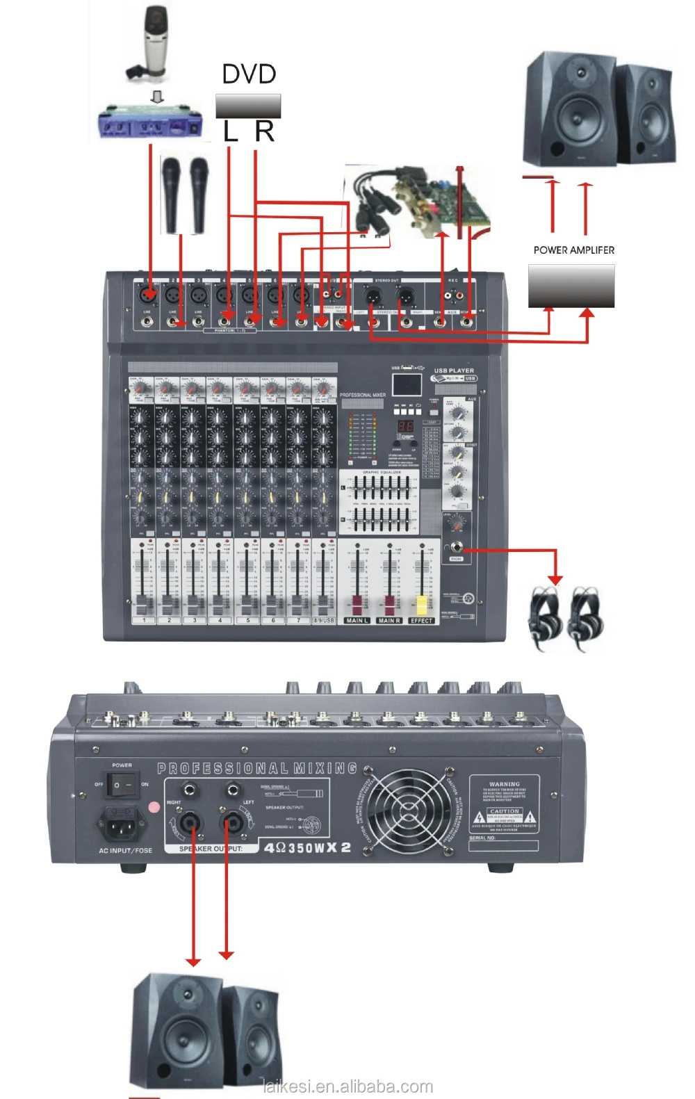 4 8 12 Channels Mx 806d Power Mixer Audio Max View Power Mixer Audio Max Laikesi Product Details From Enping Laikesi Audio Equipment Factory On Alibaba Com