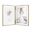 Vintage Luxury Creative Design Copper Metal Glass Photo Frame For Home Decor