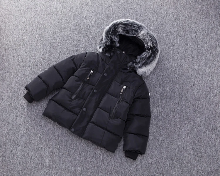 thick black winter coat