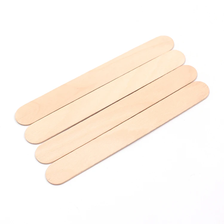 

Custom Printed Logo Birch Wooden Popsicle Sticks Icecream Stick Of Grade Food, Natural color