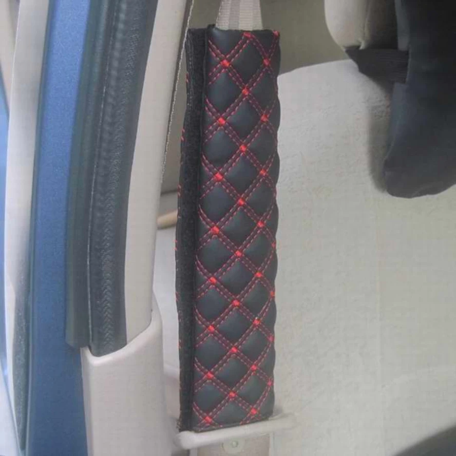 New Arrival 1 Pair Car Safety Seat Belt Shoulder Pads Cover Cushion Harness Pad Red