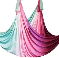 

5m Piece Colorful aerial yoga hammock gradient aerial yoga silk and ombre aerial yoga swing/sling/trapeze yoga silk cloth