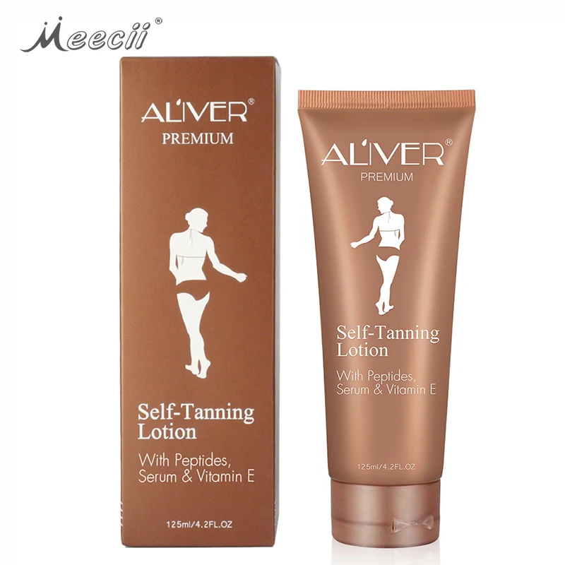 

125ML Natural Organic Moisturizing Sunless Tanning Lotion Skin Bronzer Wheat Color Self Tanning Cream