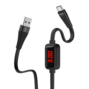HOCO S4 1.2M 2.4A Mobile Phone Type C Fast USB Charging with LED Display Cable for Samsung