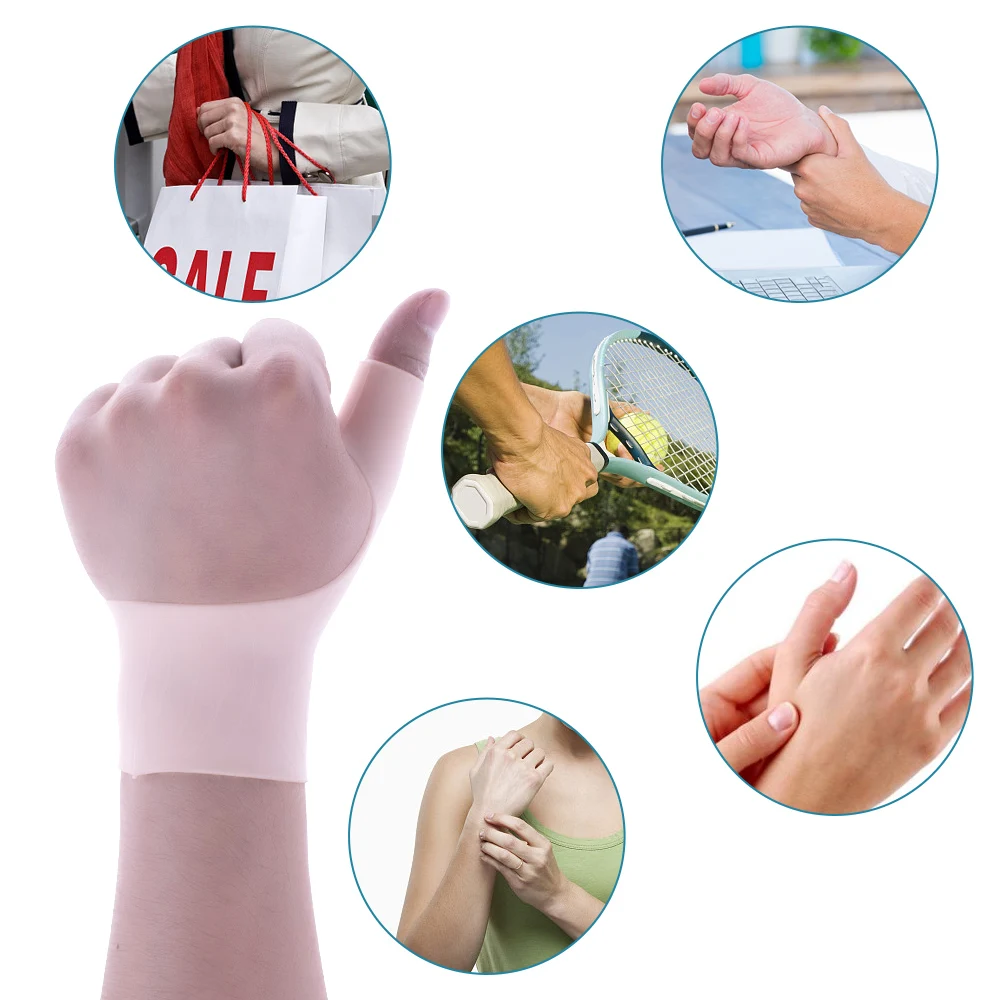 
ZRWA24 2018 trending Medical gel wrist brace silicone wrist hand support thumb brace 