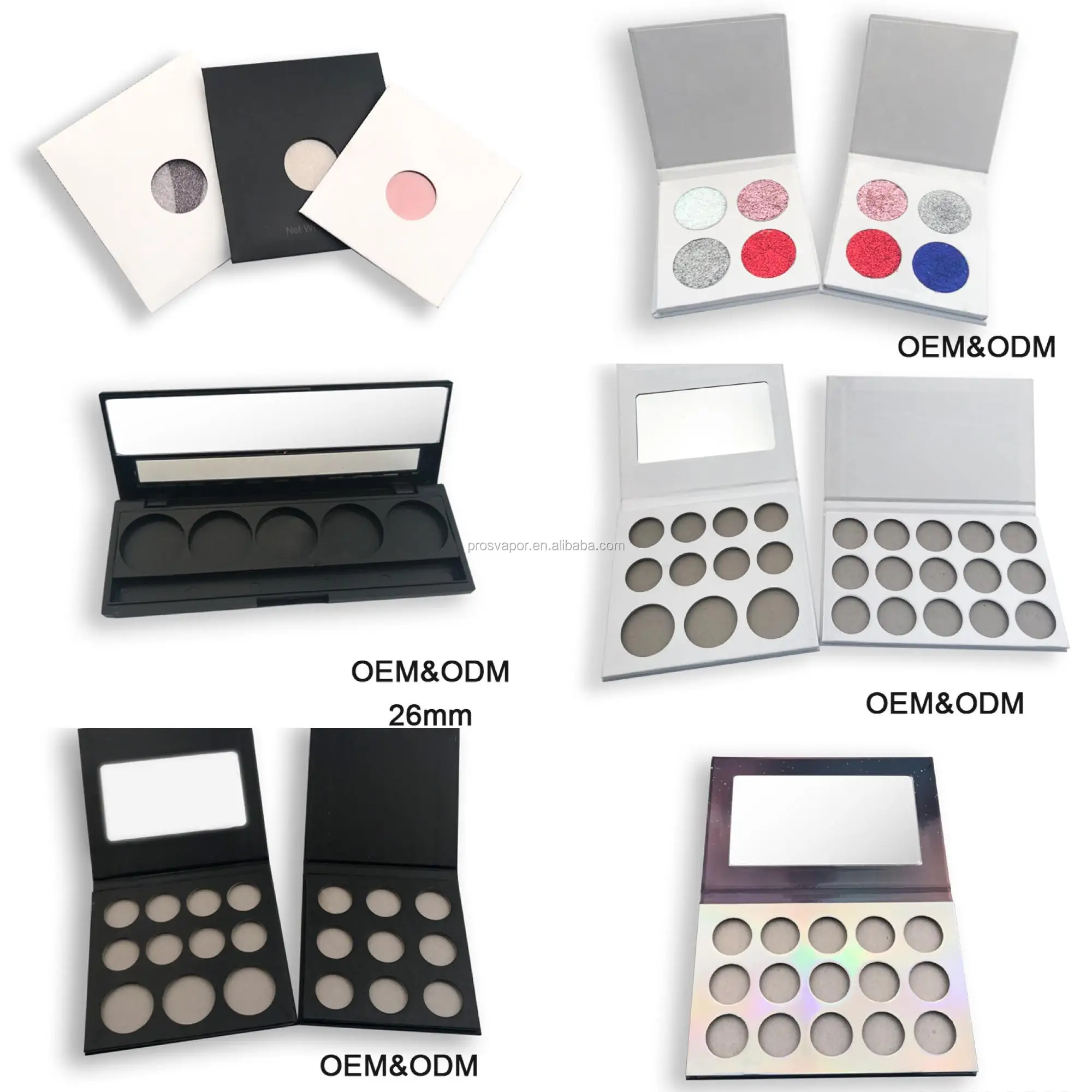 Wholesale Makeup Empty Eyeshadow Palette 4/5/9/11/15 Hole Cardboard
