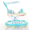 baby walker music height adjustable push handle musical walker for kids walker royal blue