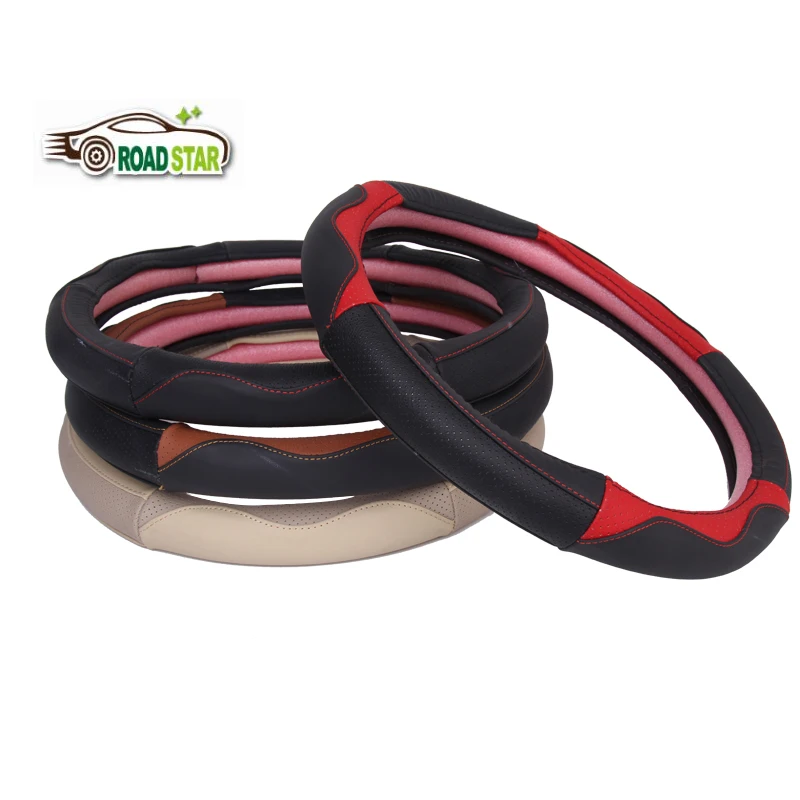 
Hot selling cool steering wheel cover with multi-color for leather 