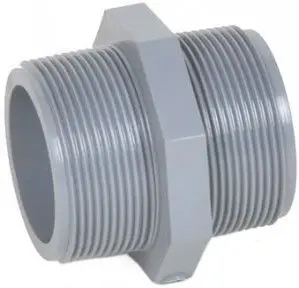 pvc male adapter thread double nipple connection larger