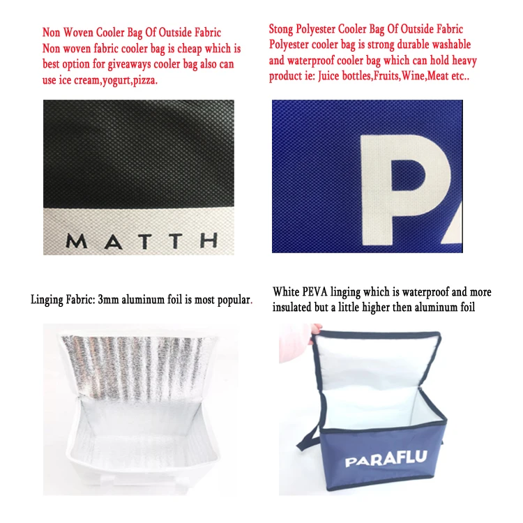 Freezable disposable thermal cooler bag for frozen food