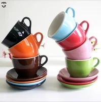 

custom logo porcelain ceramic tea mug set espresso coffee latte cappuccino cup coffee cups ceramic set with saucer