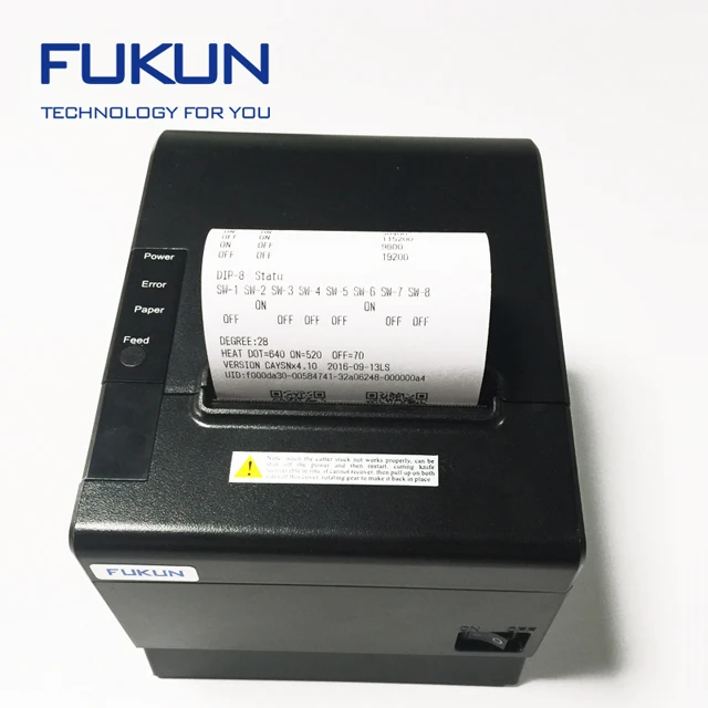 

FK-POS80-BS Fukun 3inch pos thermal receipt printer with USB+bluetooth interface, Black