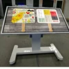 water-proofed HD floor stand Pure Flat Capacitive interactive multi touch table with rfid reader