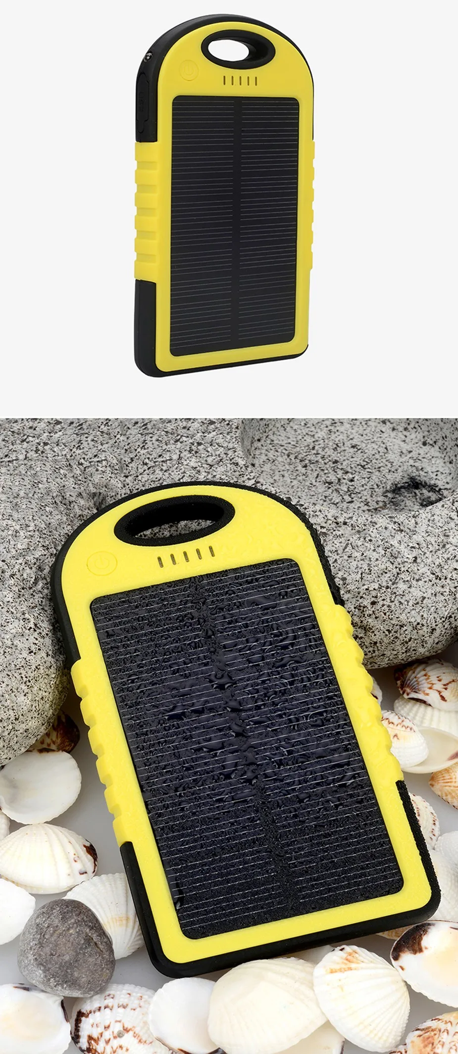 High power converting rate solar charging power bank with waterproof