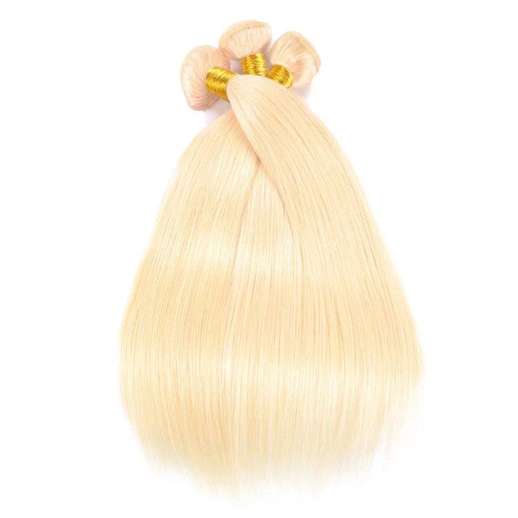 

Hair bundles with lace frontals weft blonde hair 613 human hair, N/a