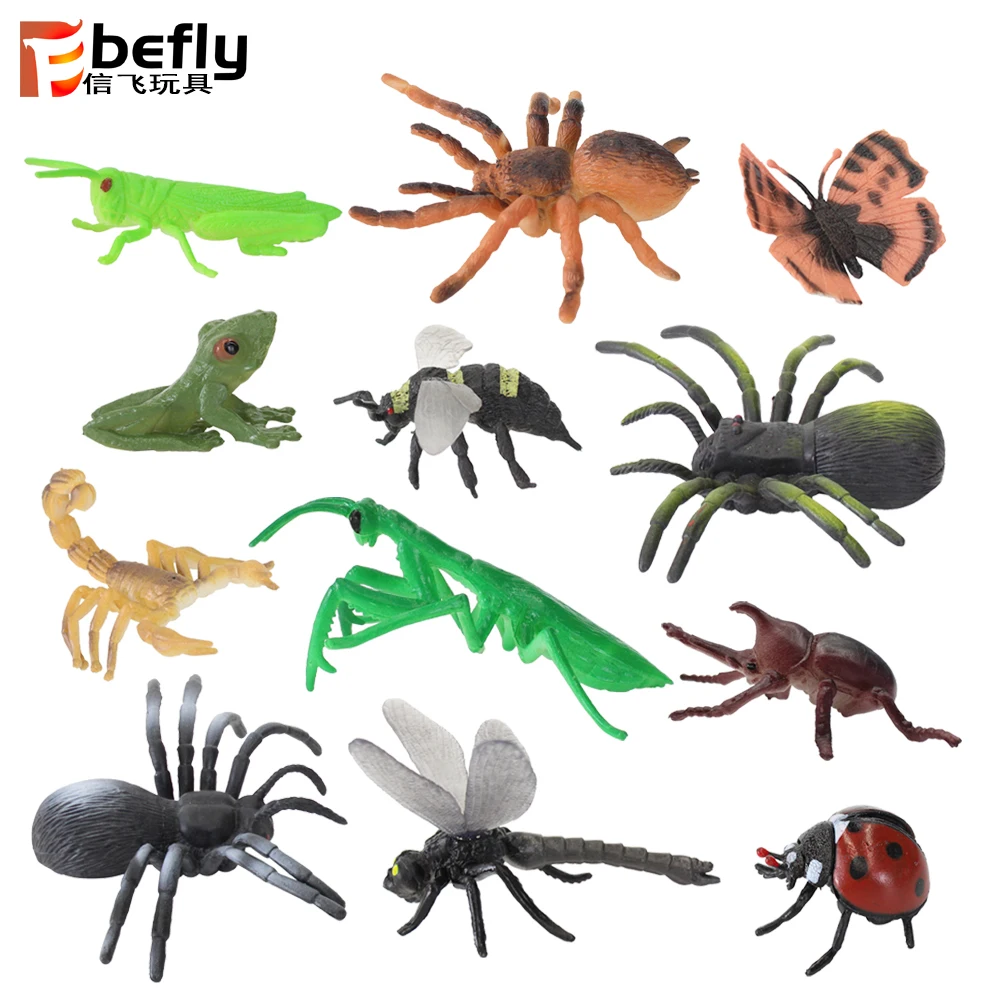 Juego de juguetes modelo de insectos, 12 piezas/juego de insectos de  plástico blando, juguete de plástico para insectos, juguete de modelo  animal de plástico, durabilidad mejorada