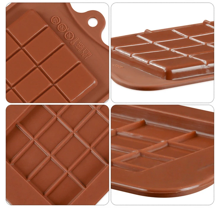 Sugar Bake Mould 24 Grid Square Chocolate Mold Bar Block Ice Silicone Cake  Candy 